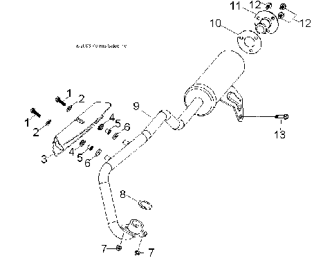 EXHAUST PIPE - A07KA05CA/CB/CD (49ATVEXHAUST07PRED50)