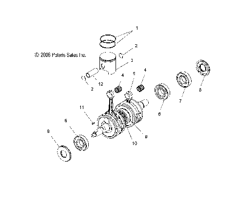 ENGINE, PISTON and CRANKSHAFT - S07PK6FS/FE/PM6FS/PM6FSA (49SNOWPISTONCRANKSHAFT600HO)