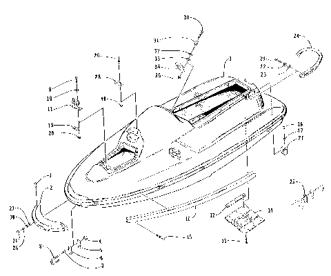 HULL AND RELATED PARTS ASSEMBLY [72931]