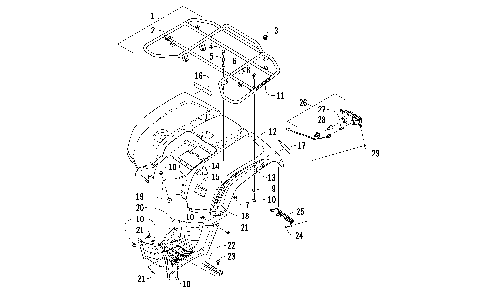 REAR RACK, BODY PANEL, AND FOOTWELL ASSEMBLIES [97014]