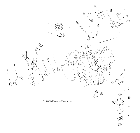 ENGINE, MOUNTING - A10MH50AJ/AX/AZ (49ATVENGINEMTG10SP500)