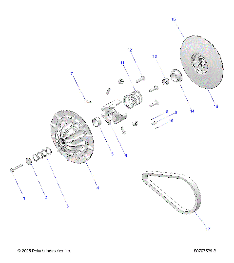 DRIVE TRAIN, SECONDARY CLUTCH