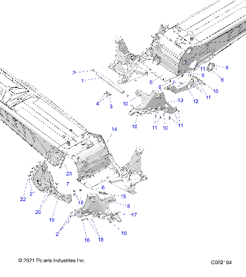 CHASSIS, BULKHEAD ASM. - S22TFG8MS/8ME ALL OPTIONS (C602104)