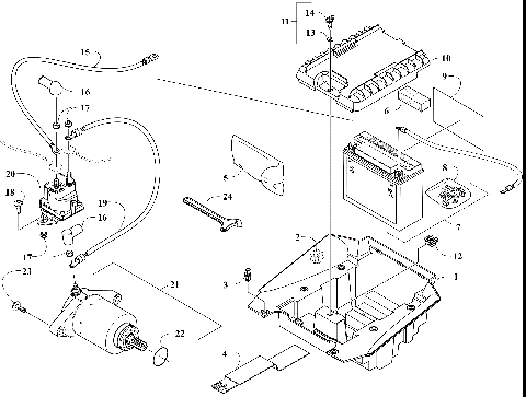 BATTERY AND STARTER ASSEMBLY [303021]