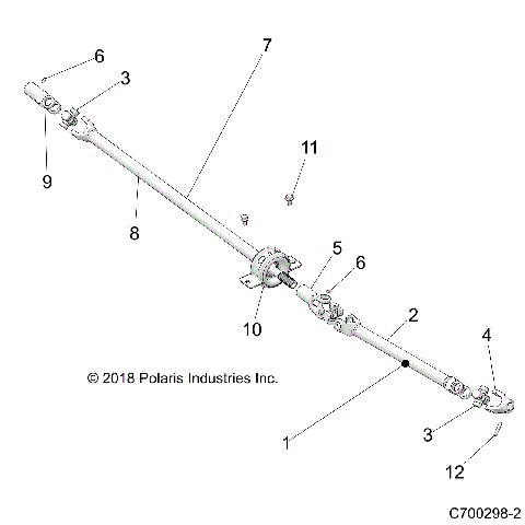 DRIVE TRAIN, FRONT PROP SHAFT - Z21ASE99F5/S99C5/E5 (C700298-2)