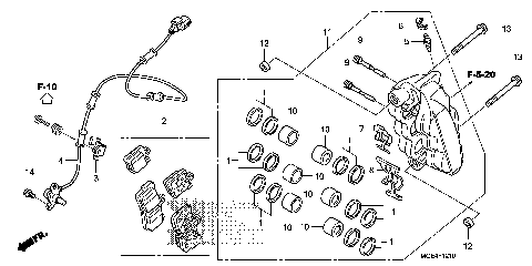 RIGHT FRONT BRAKE CALIPER