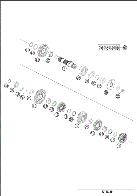 TRANSMISSION II - COUNTERSHAFT
