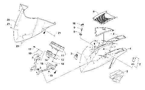 WINDSHIELD AND INSTRUMENTS ASSEMBLIES [103568]