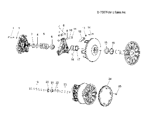 DRIVE TRAIN, PRIMARY CLUTCH - S08NT5BS/BE/BSA/BSF (49SNOWDRIVECLUTCH08550ES)