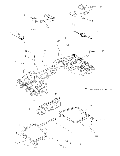 BODY, REAR RACK ASM. - A10DX85AL/AF (49ATVRACKMTG10SPTRGEPS)