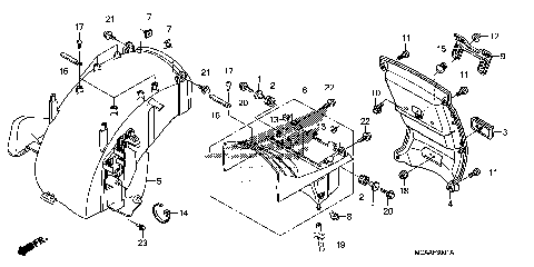 REAR FENDER (GL1800'06-)