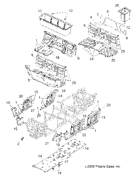 BODY, FLOOR and FENDERS - R10WH76AG/AH/AR/AV/WY76AW/AZ (49RGRMOLDINGS10800CREW)