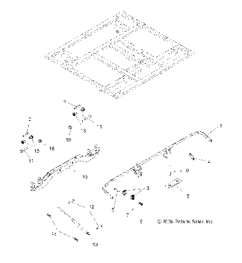 BODY, DUMP BOX LEVER and SHOCK MOUNTING - A09CL76AA (49ATVBOXMTG096X6)