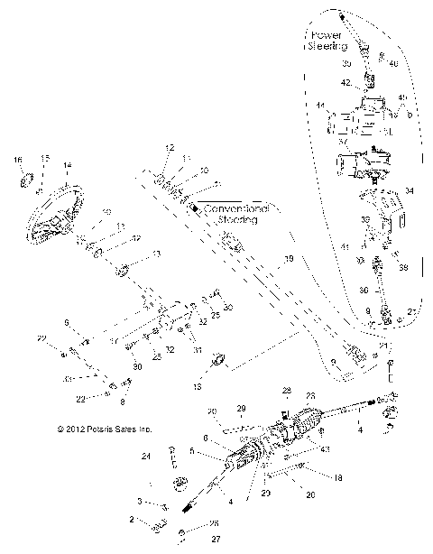 STEERING, STEERING ASM. - Z14JT87AD/9EAO/9EAOL/9EAL (49RGRSTEERING13RZRXP900)