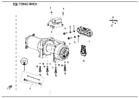 TOWING WINCH (WITHOUT WINCH CONTROL SWITCH)