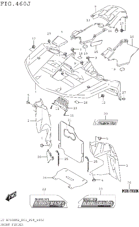FRONT FENDER (LT-A750XPZM2 P33)