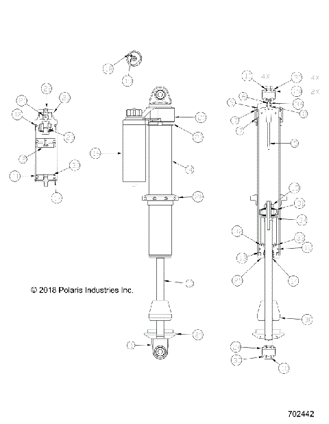 SUSPENSION, FRONT SHOCK INTERNALS - Z21ASE99F5/S99C5/E5 (702442)