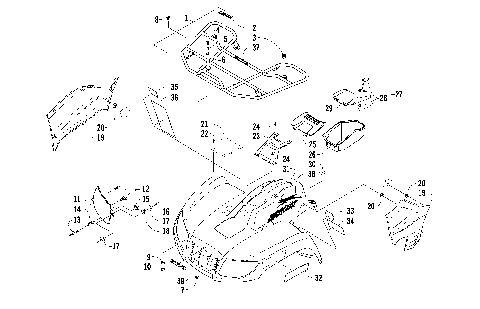 FRONT RACK, BODY PANEL, AND HEADLIGHT ASSEMBLIES [90723]