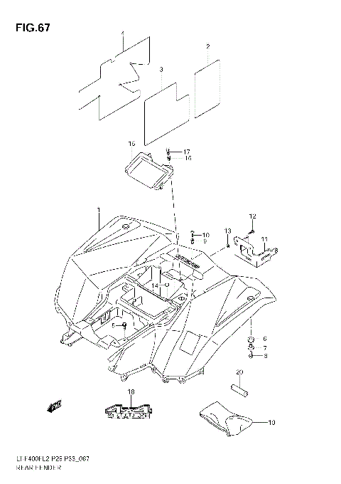 REAR FENDER (LT-F400F E33)
