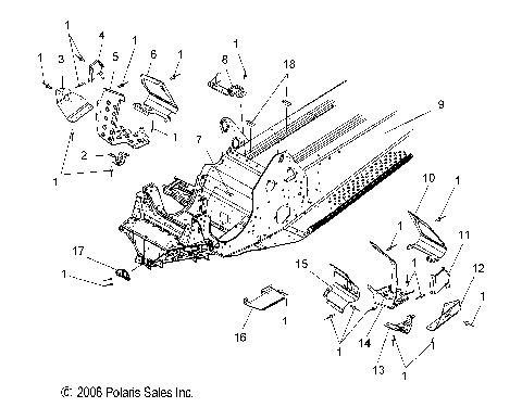 CHASSIS, FRONT - S07PP6HS/HSA/HSB/PD6HS/HE (49SNOWCHASSISFRTLXCLEAN)