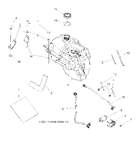 BODY, FUEL TANK ASM. - A08DN76FC (49ATVFUEL08SPTRG800I)
