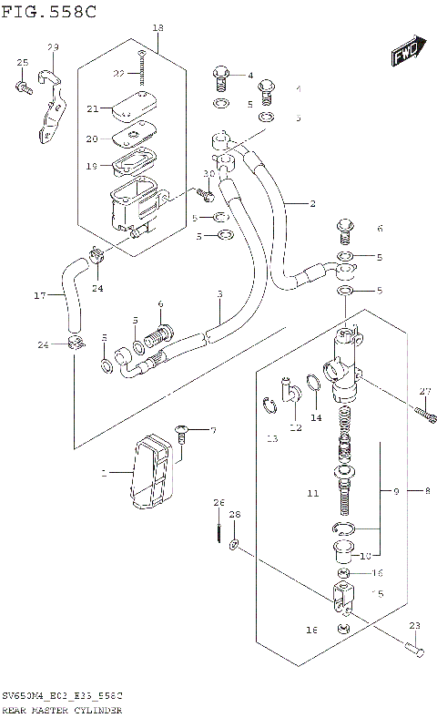 REAR MASTER CYLINDER (SV650AM4 E28)