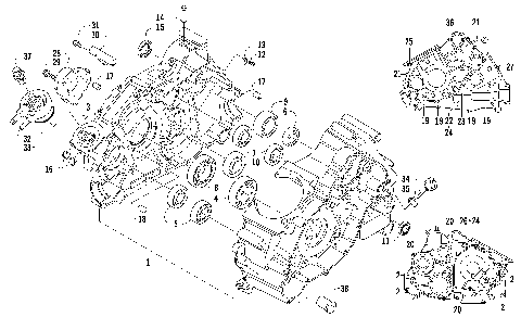 CRANKCASE ASSEMBLY (VIN: 4UF07MPV77T305713 to 4UF07MPV97T330001) [87296]