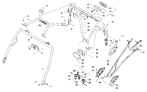 ROPS AND TAILLIGHT ASSEMBLY [301897]