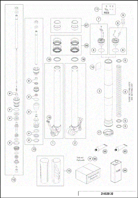 FRONT FORK DISASSEMBLED