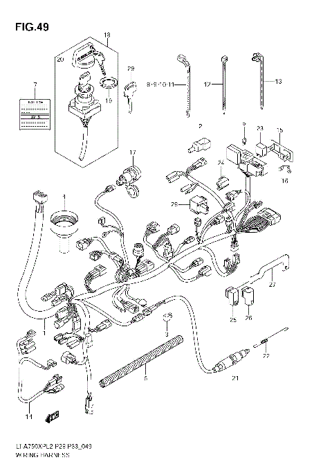WIRING HARNESS (LT-A750XPZL2 E28)