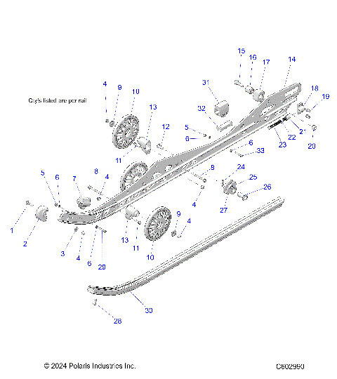 SUSPENSION, RAIL BEAM LH/RH - S26TDE9FS (C602990)