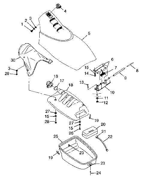 FRONT STORAGE COMPARTMENT - I984978 (4945834583a008)