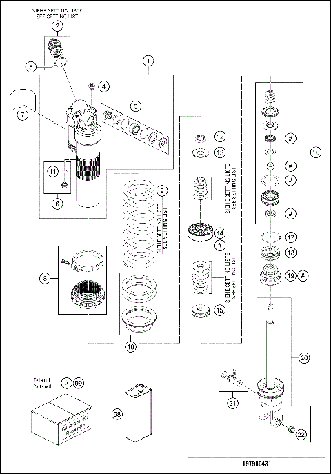 SHOCK ABSORBER DISASSEMBLED