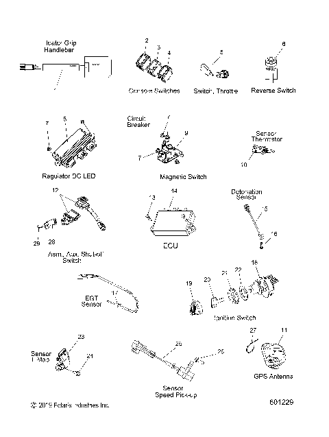 ELECTRICAL, SWITCHES, SENSORS and COMPONENTS - S20EGK8RS/EGM8RS/EGM8RE ALL OPTIONS (601229)