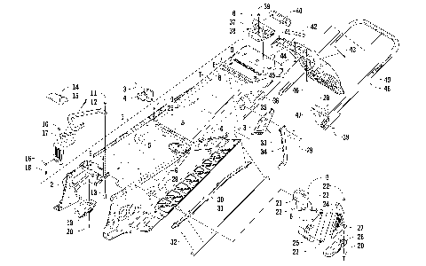 TUNNEL, REAR BUMPER, AND SNOWFLAP ASSEMBLY [95708]