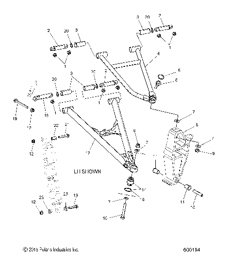 SUSPENSION, CONTROL ARMS and SPINDLE - S19EFT8PS/PEB ALL OPTIONS (600194)