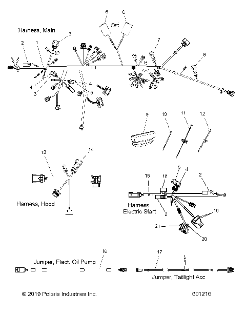 ELECTRICAL, WIRE HARNESS - S21EEF6PSL/PEL (601216)