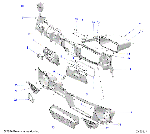 BODY, DASH LOWER - R25RRE99GK (C733327)