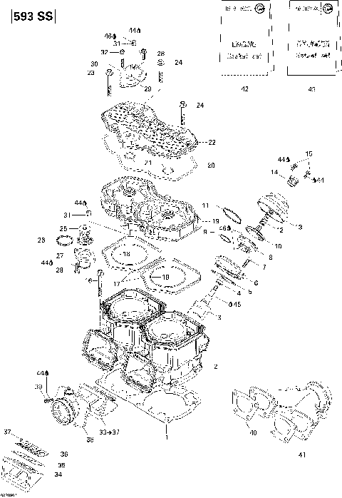 01- Cylinder, Exhaust Manifold And Reed Valve