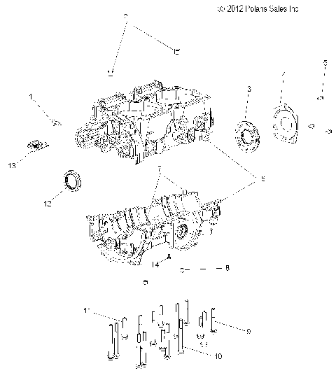 ENGINE, CRANKCASE - S15CP8 ALL OPTIONS (49SNOWCRANKCASE138LE)