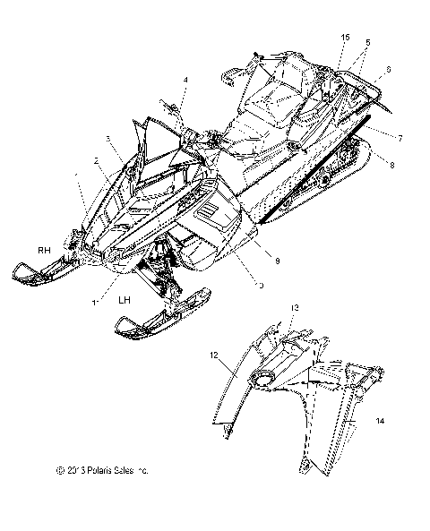 BODY, DECAL - S14CE5BSL/BEL (49SNOWDECAL14550ADV)