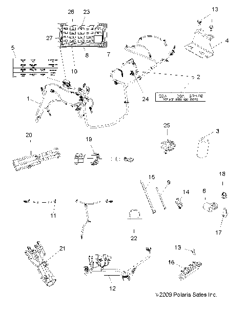 ELECTRICAL, WIRE HARNESSES - R10RC08GA/GH/FA/FH (49LEVHARNESS10SDW)
