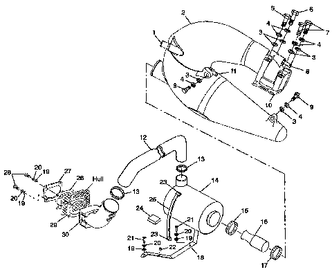 EXHAUST SYSTEM SL 900 B974091 and SL 1050 B974090 (4940974097B007)