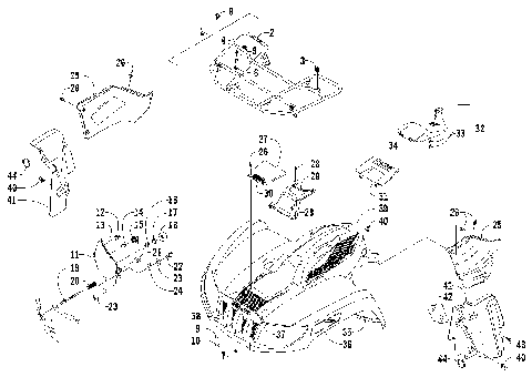 FRONT RACK, BODY PANEL, AND HEADLIGHT ASSEMBLIES [96173]