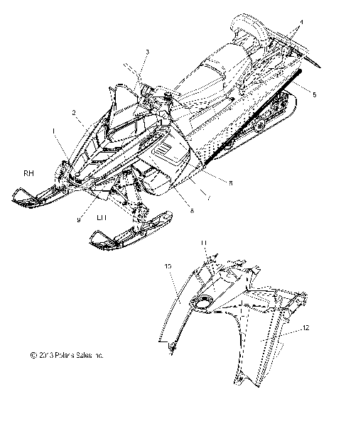 BODY, DECALS - S14CT5BEL/BSM/BSL (49SNOWDECAL14550LXT)