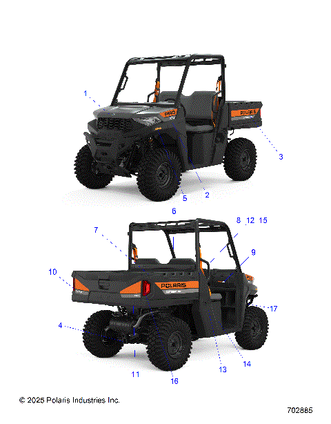 BODY, DECALS -   (702885)