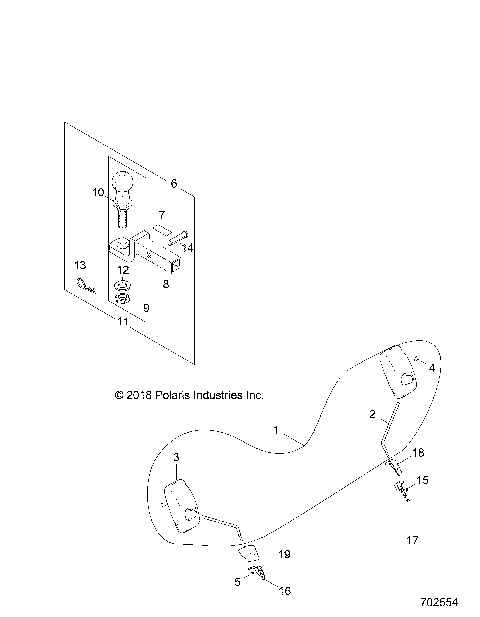 BODY, MIRROR, HITCH - Z19VBS99CM (702554)