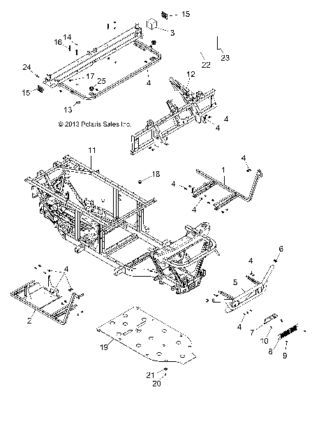 CHASSIS, FRAME and FRONT BUMPER - R14RH57FX (49RGRFRAME14570I)