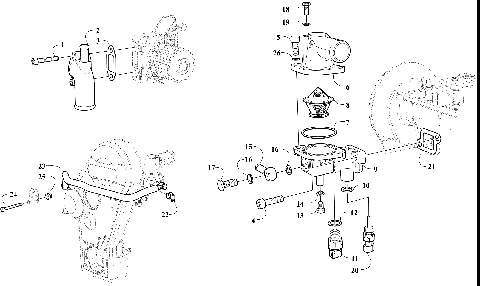 WATER INLET FLANGE/THERMOSTAT/HOSES FOR WATER COOLER [303106]