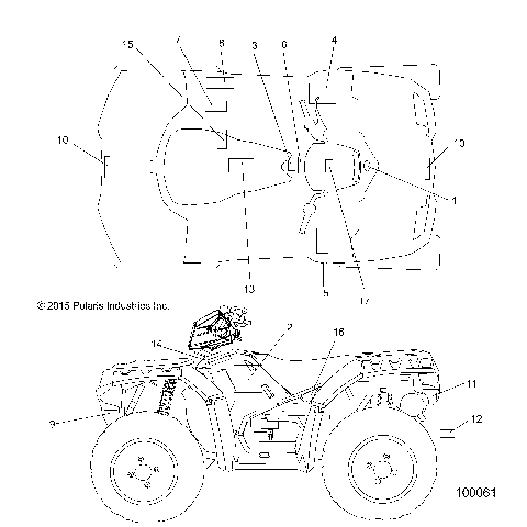 BODY, DECALS - A16SXE85AS/AM/AB/A85A1/A2/A9 (100061)